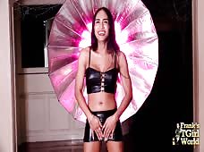 Bambi Hot Mini Skirt Cock Stroking Ladyboy